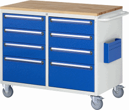 Zeige Details für Montagewagen Modell LL5.3.3, B 1145 x T 650 x H 975 mm, Buche-Top 25 mm Bild von Montagewagen Modell LL5.3.3, B 1145 x T 650 x H 975 mm, Buche-Top 25 mm