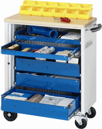 Zeige Details für Werkzeugwagen, B 725 x T 400 x H 860 mm Bild von Werkzeugwagen, B 725 x T 400 x H 860 mm