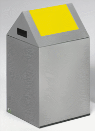 Zeige Details für Wertstoffsammelgerät WSG 40 S Korpus silber, Einwurfklappe verkehrsgelb Bild von Wertstoffsammelgerät WSG 40 S Korpus silber, Einwurfklappe verkehrsgelb