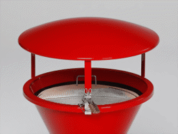 Zeige Details für Dach für Standascher feuerrot RAL 3000 Bild von Dach für Standascher feuerrot RAL 3000