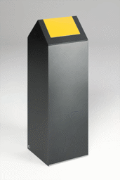 Zeige Details für Wertstoffsammelgerät WSG 85 S Korpus silber, Einwurfklappe verkehrsgelb Bild von Wertstoffsammelgerät WSG 85 S Korpus silber, Einwurfklappe verkehrsgelb