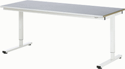 Zeige Details für Arbeitstisch Serie RHE, B 2000 x T 800 x H 740-1040 mm, Stahlblechbelag-Platte 25 mm Bild von Arbeitstisch Serie RHE, B 2000 x T 800 x H 740-1040 mm, Stahlblechbelag-Platte 25 mm