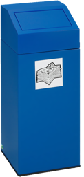 Bild von WS 76 L, Farbe RAL 5010 enzianblau für Papier, für 110 Liter Säcke