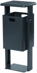 Zeige Details für Rechteck-Stand-Abfallbehälter mit Ascher, Inhalt 40 Liter, feuerverzinkt + pulverbeschichtet, zum einbetonieren Bild von Rechteck-Stand-Abfallbehälter mit Ascher, Inhalt 40 Liter, feuerverzinkt + pulverbeschichtet, zum einbetonieren