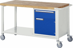 Zeige Details für Fahrbare Werkbank Modell 8152, B 1500xT 700xH 880mm, Buche-Massiv-Platte 40mm Bild von Fahrbare Werkbank Modell 8152, B 1500xT 700xH 880mm, Buche-Massiv-Platte 40mm