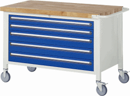 Zeige Details für Fahrbare Werkbank Modell 8371, B 1250xT 700xH 880-1080mm, Buche-Massiv-Platte 40mm Bild von Fahrbare Werkbank Modell 8371, B 1250xT 700xH 880-1080mm, Buche-Massiv-Platte 40mm
