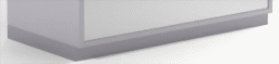 Bild von Aluminiumsockel für Eck-Thekenmodule, B = 1000 mm