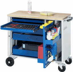 Zeige Details für Werkzeugwagen, B 1025 x T 520 x H 890 mm Bild von Werkzeugwagen, B 1025 x T 520 x H 890 mm