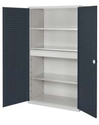 Zeige Details für Grossvolumenschrank 1950x1130x590 mm HxBxT, Korpus RAL 7035 lichtgrau, Türen Türen RAL 7016 anthrazitgrau Bild von Grossvolumenschrank 1950x1130x590 mm HxBxT, Korpus RAL 7035 lichtgrau, Türen Türen RAL 7016 anthrazitgrau