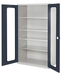 Zeige Details für Grossvolumenschrank 1950x1130x590 mm HxBxT, Korpus RAL 7035 lichtgrau, Türen RAL 7016 anthrazitgrau Bild von Grossvolumenschrank 1950x1130x590 mm HxBxT, Korpus RAL 7035 lichtgrau, Türen RAL 7016 anthrazitgrau