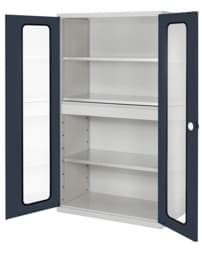 Zeige Details für Grossvolumenschrank 1950x1130x590 mm HxBxT, Korpus RAL 7035 lichtgrau, Türen RAL 7016 anthrazitgrau Bild von Grossvolumenschrank 1950x1130x590 mm HxBxT, Korpus RAL 7035 lichtgrau, Türen RAL 7016 anthrazitgrau