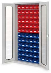 Zeige Details für Schlitzplattenschrank mit Sichtfenstertüren, 1950x1000x410 mm HxBxT, Modell 54, Korpus RAL 7035 lichtgrau, Türen RAL 7035 lichtgrau Bild von Schlitzplattenschrank mit Sichtfenstertüren, 1950x1000x410 mm HxBxT, Modell 54, Korpus RAL 7035 lichtgrau, Türen RAL 7035 lichtgrau