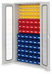 Zeige Details für Schlitzplattenschrank mit Sichtfenstertüren, 1950x1000x410 mm HxBxT, Modell 55, Korpus RAL 7035 lichtgrau, Türen RAL 7035 lichtgrau Bild von Schlitzplattenschrank mit Sichtfenstertüren, 1950x1000x410 mm HxBxT, Modell 55, Korpus RAL 7035 lichtgrau, Türen RAL 7035 lichtgrau