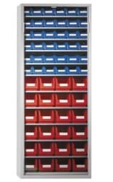 Zeige Details für Ordnungsschrank mit Lagersichtkästen, 1600x690x285 mm HxBxT, Modell 21, RAL 7035 lichtgrau Bild von Ordnungsschrank mit Lagersichtkästen, 1600x690x285 mm HxBxT, Modell 21, RAL 7035 lichtgrau