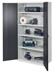 Zeige Details für Schwerlastschrank 1950x1000x600 mm HxBxT, Vollblechtüren, 4 Fachböden B 1000 mm, TL 160 kg, Korpus RAL 7035 lichtgrau, Türen RAL 7016 anthrazitgrau Bild von Schwerlastschrank 1950x1000x600 mm HxBxT, Vollblechtüren, 4 Fachböden B 1000 mm, TL 160 kg, Korpus RAL 7035 lichtgrau, Türen RAL 7016 anthrazitgrau