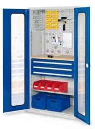 Zeige Details für Schubladenschrank mit Schubladen und Fachböden 1950x1000x600 mm HxBxT Bild von Schubladenschrank mit Schubladen und Fachböden 1950x1000x600 mm HxBxT