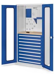 Zeige Details für Schubladenschrank mit Schubladen und Fachböden 1950x1000x600 mm HxBxT Bild von Schubladenschrank mit Schubladen und Fachböden 1950x1000x600 mm HxBxT
