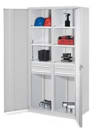 Zeige Details für Schwerlastschrank 1950x1000x600 mm HxBxT, Vollblechtüren Bild von Schwerlastschrank 1950x1000x600 mm HxBxT, Vollblechtüren