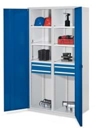 Zeige Details für Schwerlastschrank 1950x1000x600 mm HxBxT, Vollblechtüren Bild von Schwerlastschrank 1950x1000x600 mm HxBxT, Vollblechtüren