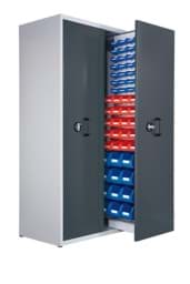 Zeige Details für Zugwagenschrank, 2 Auszüge, 2000x1100x600 mm HxBxT, mit Schlitzplatte Bild von Zugwagenschrank, 2 Auszüge, 2000x1100x600 mm HxBxT, mit Schlitzplatte