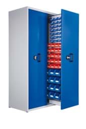 Zeige Details für Zugwagenschrank, 2 Auszüge, 2000x1100x600 mm HxBxT, mit Schlitzplatte Bild von Zugwagenschrank, 2 Auszüge, 2000x1100x600 mm HxBxT, mit Schlitzplatte