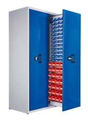 Zeige Details für Zugwagenschrank, 2 Auszüge, 2000x1100x600 mm HxBxT, mit Schlitzplatte Bild von Zugwagenschrank, 2 Auszüge, 2000x1100x600 mm HxBxT, mit Schlitzplatte