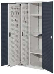 Zeige Details für Vertikalschrank 1950x1000x600 mm HxBxT, 2 Auszüge, 2 Fachböden Breite 500 mm, 1 Auszugboden Breite 500 mm,  Korpus RAL 7035 lichtgrau, Türen RAL 7016 anthrazitgrau Bild von Vertikalschrank 1950x1000x600 mm HxBxT, 2 Auszüge, 2 Fachböden Breite 500 mm, 1 Auszugboden Breite 500 mm,  Korpus RAL 7035 lichtgrau, Türen RAL 7016 anthrazitgrau