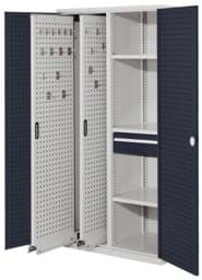 Zeige Details für Vertikalschrank 1950x1000x600 mm HxBxT, 2 Auszüge, 3 Fachböden Breite 500 mm, 1 Schublade Höhe 175x Breite 500 mm, Korpus RAL 7035 lichtgrau, Türen RAL 7016 anthrazitgrau Bild von Vertikalschrank 1950x1000x600 mm HxBxT, 2 Auszüge, 3 Fachböden Breite 500 mm, 1 Schublade Höhe 175x Breite 500 mm, Korpus RAL 7035 lichtgrau, Türen RAL 7016 anthrazitgrau