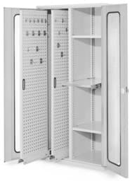 Zeige Details für Vertikalschrank 1950x1000x600 mm HxBxT, 2 Auszüge, 3 Fachböden Breite 500 mm, 1 Auszugboden 500 mm,  Korpus RAL 7035 lichtgrau, Türen RAL 7035 lichtgrau Bild von Vertikalschrank 1950x1000x600 mm HxBxT, 2 Auszüge, 3 Fachböden Breite 500 mm, 1 Auszugboden 500 mm,  Korpus RAL 7035 lichtgrau, Türen RAL 7035 lichtgrau