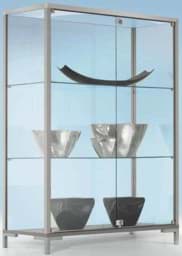 Zeige Details für Halbhohe Vitrine 1350x800x400 mm HxBxT Bild von Halbhohe Vitrine 1350x800x400 mm HxBxT