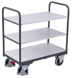 Zeige Details für ESD-Etagenwagen, 3 Ladeflächen, 1200 x 800 mm BxT Bild von ESD-Etagenwagen, 3 Ladeflächen, 1200 x 800 mm BxT