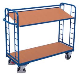 Zeige Details für Etagenwagen, 2 Ebenen 1355x550x1235 mm BxTxH Bild von Etagenwagen, 2 Ebenen 1355x550x1235 mm BxTxH