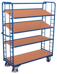 Zeige Details für Etagenwagen, 4 Ebenen 1355x550x1815 mm BxTxH Bild von Etagenwagen, 4 Ebenen 1355x550x1815 mm BxTxH