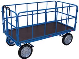 Zeige Details für Handpritschenwagen, 1540x740 mm BxT, 4 Rohrgitterwände Bild von Handpritschenwagen, 1540x740 mm BxT, 4 Rohrgitterwände