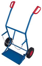 Zeige Details für Stahlflaschenkarre für 2 Flaschen, Vollgummireifen Bild von Stahlflaschenkarre für 2 Flaschen, Vollgummireifen