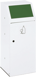 Zeige Details für Wertstoffsammler Typ WSG 69, Korpus weiss (9016), Klappe grün (6001), für 110 Liter Säcke Bild von Wertstoffsammler Typ WSG 69, Korpus weiss (9016), Klappe grün (6001), für 110 Liter Säcke
