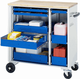 Zeige Details für Werkzeugwagen, B 1025 x T 520 x H 1080 mm Bild von Werkzeugwagen, B 1025 x T 520 x H 1080 mm