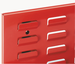Zeige Details für Schlitzplattenwand 2000x450 mm HxB, RAL 3020 verkehrsrot
 Bild von Schlitzplattenwand 2000x450 mm HxB, RAL 3020 verkehrsrot