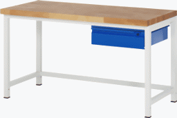Zeige Details für Werkbank Basic-8, 1500x700x840 mm LxTxH mit Schublade Bild von Werkbank Basic-8, 1500x700x840 mm LxTxH mit Schublade