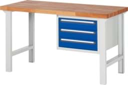 Zeige Details für Werkbank Modell 7000, B 1250 x T 700 x H 790-1140 mm, Buche-Massiv-Platte 40 mm Bild von Werkbank Modell 7000, B 1250 x T 700 x H 790-1140 mm, Buche-Massiv-Platte 40 mm