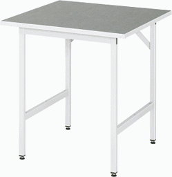 Zeige Details für Arbeitstisch, B 750 x T 800 x H 800-850 mm, Linoleum-/Universal-Platte 25 mm Bild von Arbeitstisch, B 750 x T 800 x H 800-850 mm, Linoleum-/Universal-Platte 25 mm