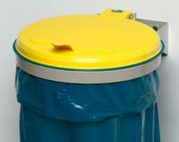 Zeige Details für WS mit Wandhalterung, Deckelfarbe: Gelb, für 110 L Säcke Bild von WS mit Wandhalterung, Deckelfarbe: Gelb, für 110 L Säcke
