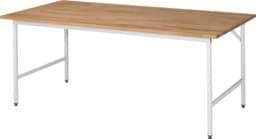 Zeige Details für Arbeitstisch, B 2000 x T 1000 x H 800-850 mm, Buche-Massiv-Platte 25 mm Bild von Arbeitstisch, B 2000 x T 1000 x H 800-850 mm, Buche-Massiv-Platte 25 mm