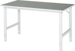 Zeige Details für Arbeitstisch, B 1500 x T 800 x H 760-1080 mm, Linoleum-/Universal-Platte 25 mm Bild von Arbeitstisch, B 1500 x T 800 x H 760-1080 mm, Linoleum-/Universal-Platte 25 mm
