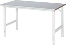 Zeige Details für Arbeitstisch, B 1500 x T 800 x H 760-1080 mm, Stahlblechbelag-Platte 25 mm Bild von Arbeitstisch, B 1500 x T 800 x H 760-1080 mm, Stahlblechbelag-Platte 25 mm