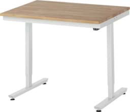 Zeige Details für Arbeitstisch 1000x800x720-1120 mm BxTxH mit Buche-Massiv-Platte 25 mm Bild von Arbeitstisch 1000x800x720-1120 mm BxTxH mit Buche-Massiv-Platte 25 mm