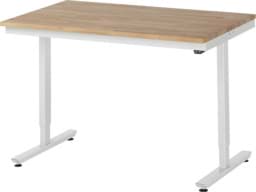 Zeige Details für Arbeitstisch 1250x800x720-1120 mm BxTxH mit Buche-Massiv-Platte 25 mm Bild von Arbeitstisch 1250x800x720-1120 mm BxTxH mit Buche-Massiv-Platte 25 mm