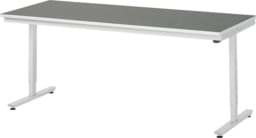 Zeige Details für Arbeitstisch 2000x800x720-1120 mm BxTxH mit Linoleum-Platte 25 mm (2mm Linoleumbelag) Bild von Arbeitstisch 2000x800x720-1120 mm BxTxH mit Linoleum-Platte 25 mm (2mm Linoleumbelag)