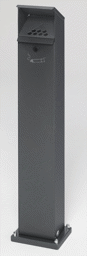 Zeige Details für Ascher als Standsäule antik-silber struktur Bild von Ascher als Standsäule antik-silber struktur