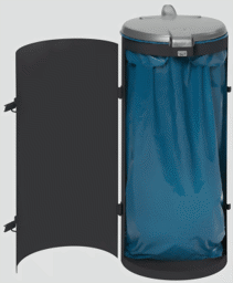 Zeige Details für Abfallsammler mit Einflügeltüre, anthrazit, für 110 Liter Abfallsäcke Bild von Abfallsammler mit Einflügeltüre, anthrazit, für 110 Liter Abfallsäcke